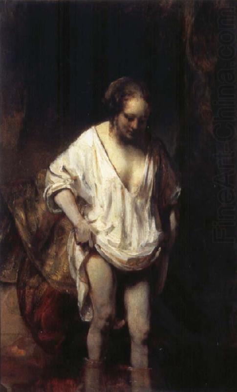 REMBRANDT Harmenszoon van Rijn Woman Bathing in a Stream china oil painting image